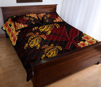 Hawaii Turtle Kanaka Polynesian Quilt Bed Set - Gigo Style - AH - Polynesian Pride