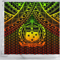 Polynesian Samoa Shower Curtain - Reggae Vintage Polynesian Patterns - Polynesian Pride