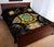 Tuvalu Polynesian Quilt Bed Set Hibiscus Gold - Polynesian Pride