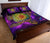 Hawaii Map Turtle Galaxy Quilt Bed Set - AH - Purple - Polynesian Pride