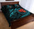 Hawaiian Polynesian Quilt Bed Set - Turquoise Kanaka Maoli & Manta Ray Turtle Tentacle - Polynesian Pride