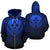Kosrae All Over Zip up Hoodie Lift up Blue Unisex Blue - Polynesian Pride