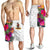 Vanuatu All Over Print Men's Shorts Polynesian Hibiscus White Pattern White - Polynesian Pride