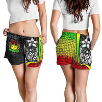 Samoa Polynesian Women's Shorts Reggae - Turtle With Hook Women Reggae - Polynesian Pride