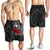 Polynesian Hawaii Kanaka Maoli Men's Shorts - Humpback Whale with Hibiscus (White) - Polynesian Pride