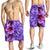 Hawaii Tropical Flower Polynesian Men's Shorts - Curtis Style - Purple - Polynesian Pride