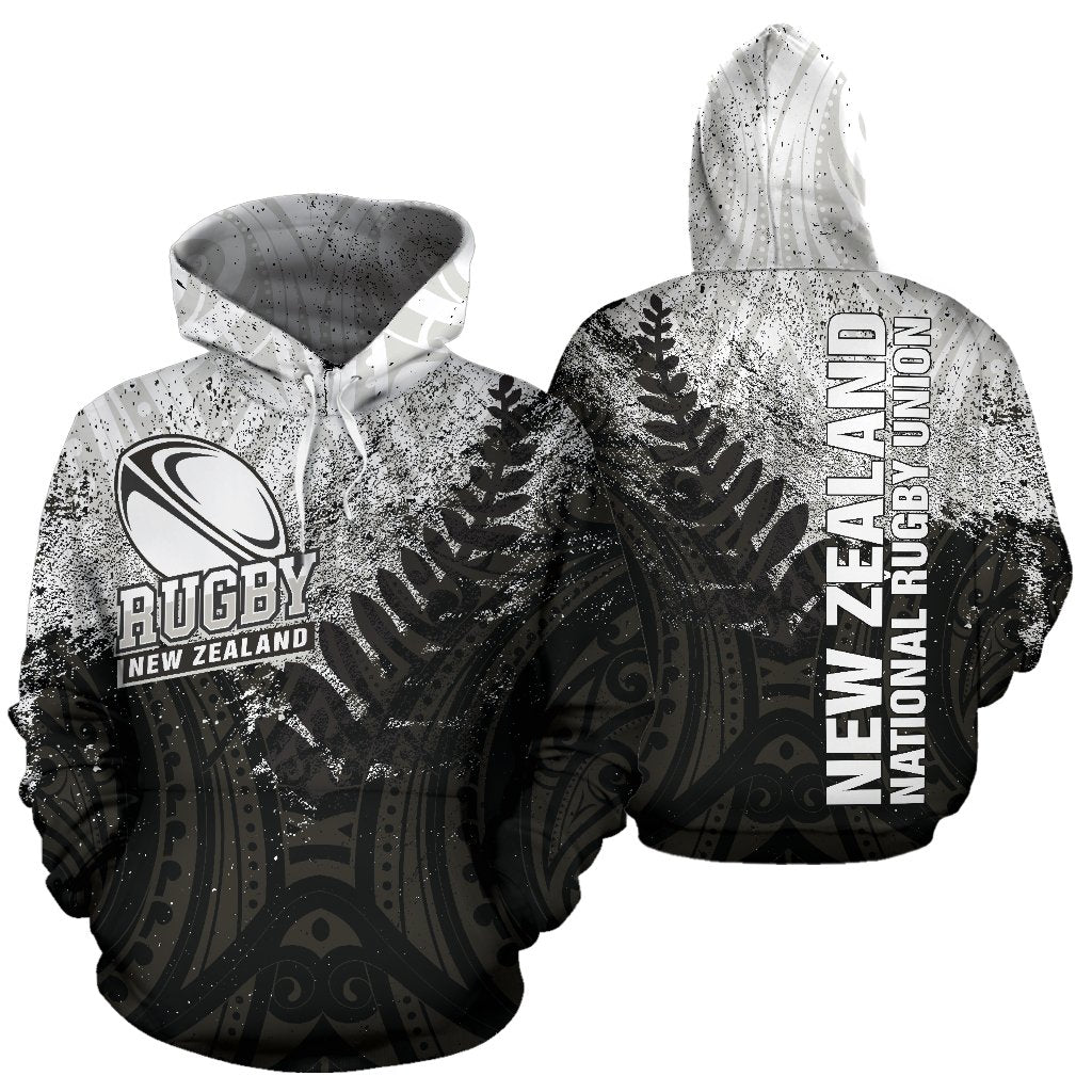 New Zealand Rugby Hoodie Maori Rugby Style - Polynesian Pride
