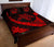 Hawaiian Map Hibiscus Turtle Fish Hook Polynesian Quilt Bedding Set Red - Polynesian Pride