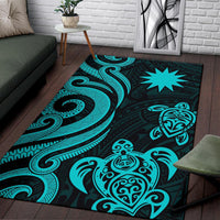Nauru Area Rug - Turquoise Tentacle Turtle - Polynesian Pride