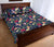 Tropical Hibiscus Red And Plumeria White Quilt Bed Set - Polynesian Pride