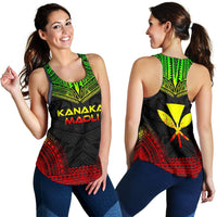 Kanaka Maoli Women's Racerback Tank - Polynesian Chief Reggae Version - Polynesian Pride