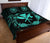 Hawaii Kanaka Turtle Hibiscus Polynesian Quilt Bed Set - Anthea Style Turquoise - Polynesian Pride