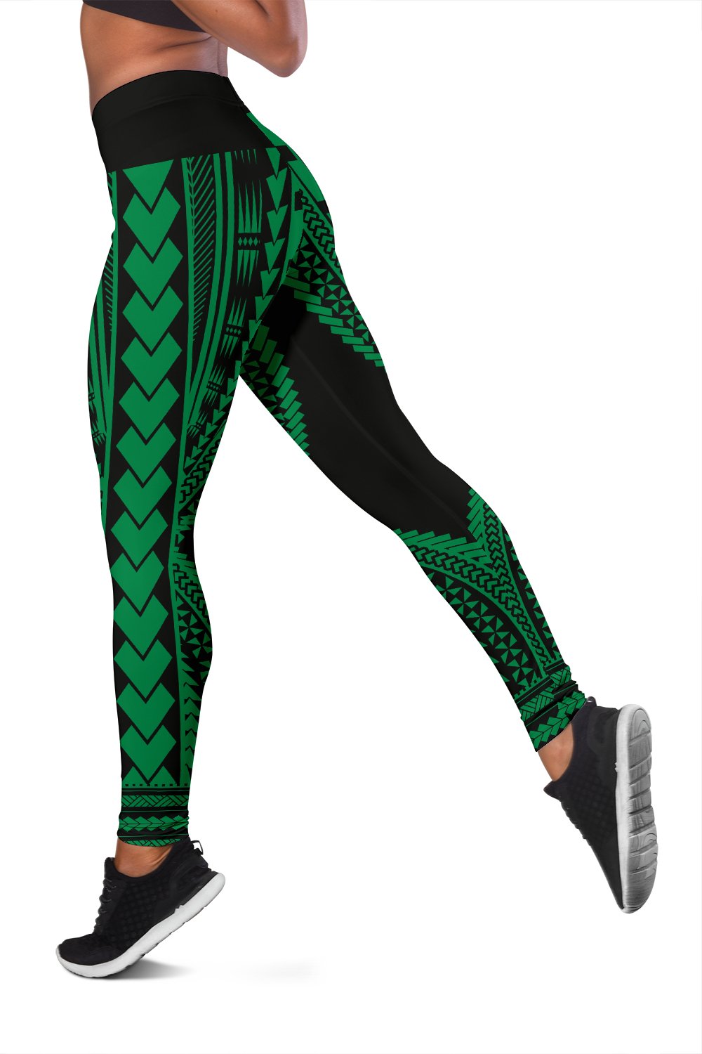 Hawaii Polyneisan Green Color Special Tribal Women's Leggings - Polynesian Pride