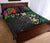 Tahiti Polynesian Quilt Bed Set - Hibiscus Turtle Tattoo Gray - Polynesian Pride