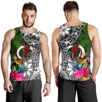 Vanuatu Men Tank Top - Turtle Plumeria Banana Leaf - Polynesian Pride