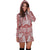 Polynesian Women's Hoodie Dress - Polynesian White Red - Polynesian Pride