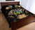 Solomon Islands Polynesian Quilt Bed Set Hibiscus Gold - Polynesian Pride