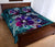 Hawaii Quilt Bed Set - Hawaii Turtle Flowers And Palms Retro - Polynesian Pride