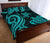 Cook Islands Quilt Bed Set - Turquoise Tentacle Turtle - Polynesian Pride