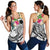 Nauru Polynesian Women's Racerback Tank - Summer Plumeria (White) - Polynesian Pride