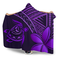hawaiiHooded Blanket - Hawaii Turtle Plumeria Purple - Polynesian Pride