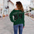 Kakau Hawaii Warrior Football Women's Off Shoulder Sweater AH - Polynesian Pride