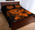 Hawaiian Map Turtle Hibiscus Polynesian Quilt Bedding Set - Orange - Polynesian Pride