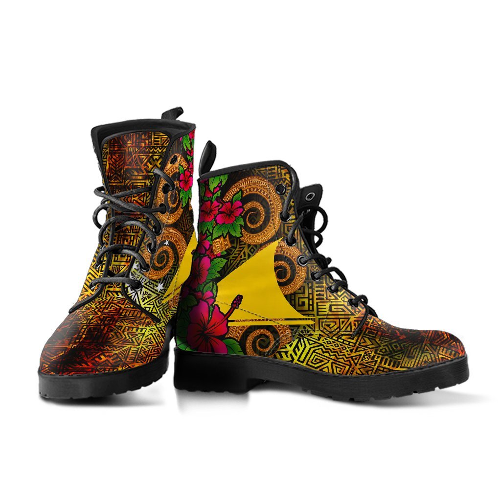 Tokelau Polynesian Leather Boots - Hibiscus Vintage - Polynesian Pride