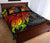 Vanuatu Polynesian Quilt Bed Set - Vanuatu Coat Of Arms & Reggae Turtle Hibiscus - Polynesian Pride