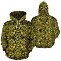 Hawaii Hoodie Polynesian Lauhala Mix Yellow Pullover - Polynesian Pride