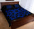 Hawaiian Quilt Bed Set Royal Pattern - Black And Blue - A1 Style - Polynesian Pride