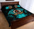 Vanuatu Polynesian Quilt Bed Set Hibiscus Turquoise - Polynesian Pride