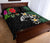 Tahiti Polynesian Quilt Bed Set - Hibiscus Turtle Tattoo Black - Polynesian Pride