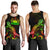 Samoa Polynesian Men Tank Top - Turtle With Blooming Hibiscus Reggae - Polynesian Pride