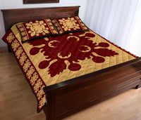 Hawaiian Quilt Pattern Palm Quilt Bed Set - Polynesian Pride