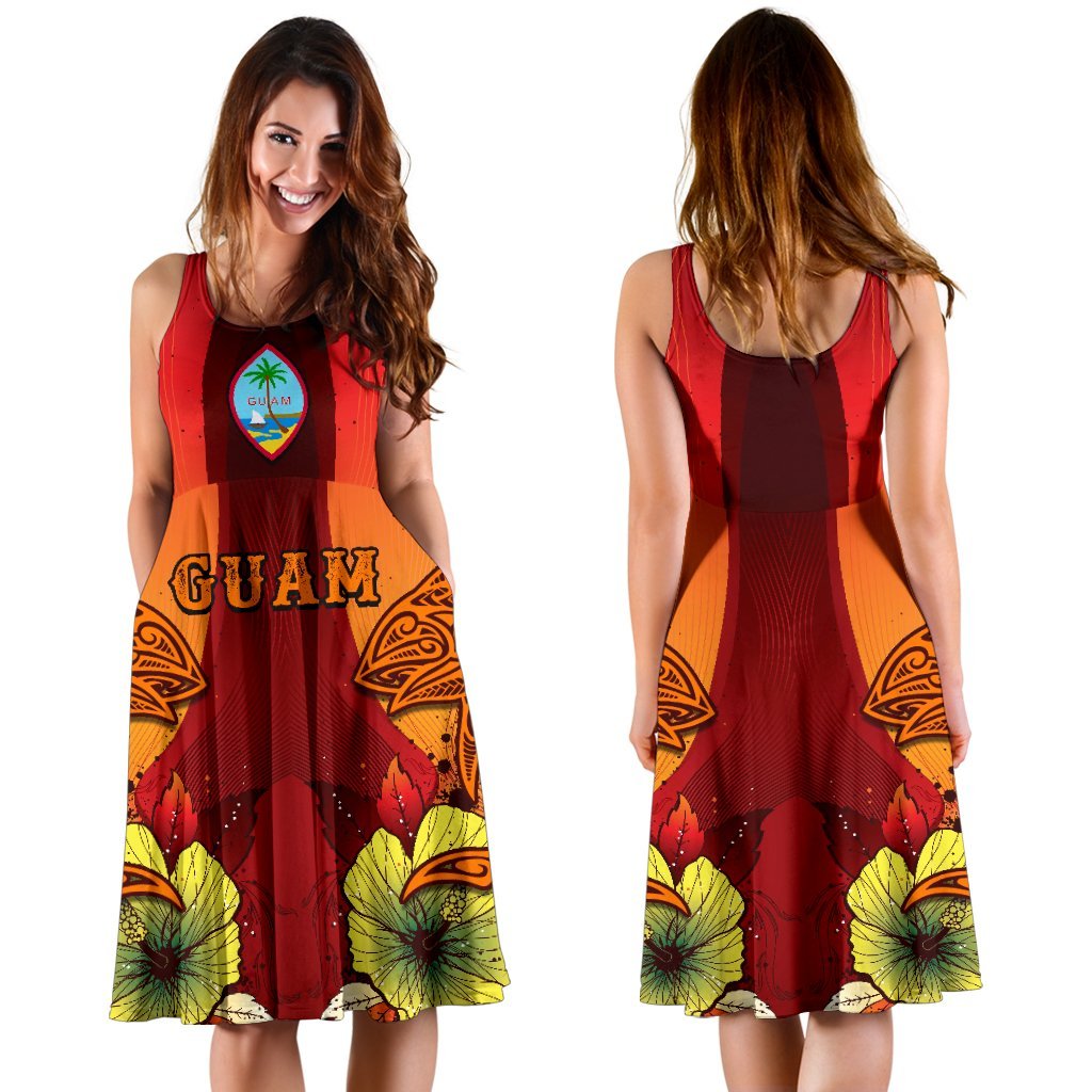 Guam Women's Dress - Tribal Tuna Fish - Polynesian Pride