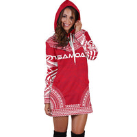 Samoa Women's Hoodie Dress - Polynesian Flag Chief - Polynesian Pride