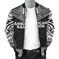 American Samoa Polynesian Chief Men's Bomber Jacket - Black Version - Polynesian Pride