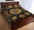 Hawaiian Map Honu Hibiscus Gold Polynesian Quilt Bed Set - Polynesian Pride