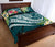 Kosrae Polynesian Quilt Bed Set - Summer Plumeria (Turquoise) - Polynesian Pride