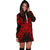 Hawaii Turtle Polynesian Hoodie Dress Map Red - Polynesian Pride