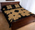 Hawaiian Quilt Bed Set Royal Pattern - Black and Gold - O3 Style - Polynesian Pride