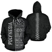 Polynesia Always In My Bones All Over Zip up Hoodie Unisex White - Polynesian Pride