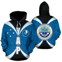 Yap All Over Hoodie Micronesia Impact Version Unisex Black - Polynesian Pride