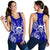 Tuvalu Polynesian Women Tank Top Map Blue - Polynesian Pride