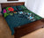 Kanaka Maoli (Hawaiian) Polynesian Quilt Bed Set - Hibiscus Turtle Tattoo Blue - Polynesian Pride