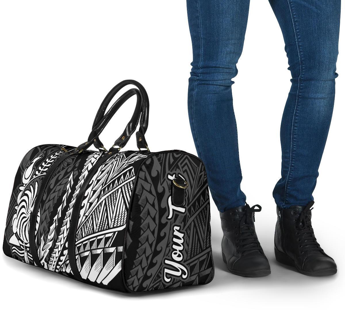 New Caledonia Travel Bag - Coat of Arms Custom Personalised Wings Style - Polynesian Pride