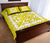 Hawaii Quilt Bed Set Royal Pattern - Yellow And White - Polynesian Pride