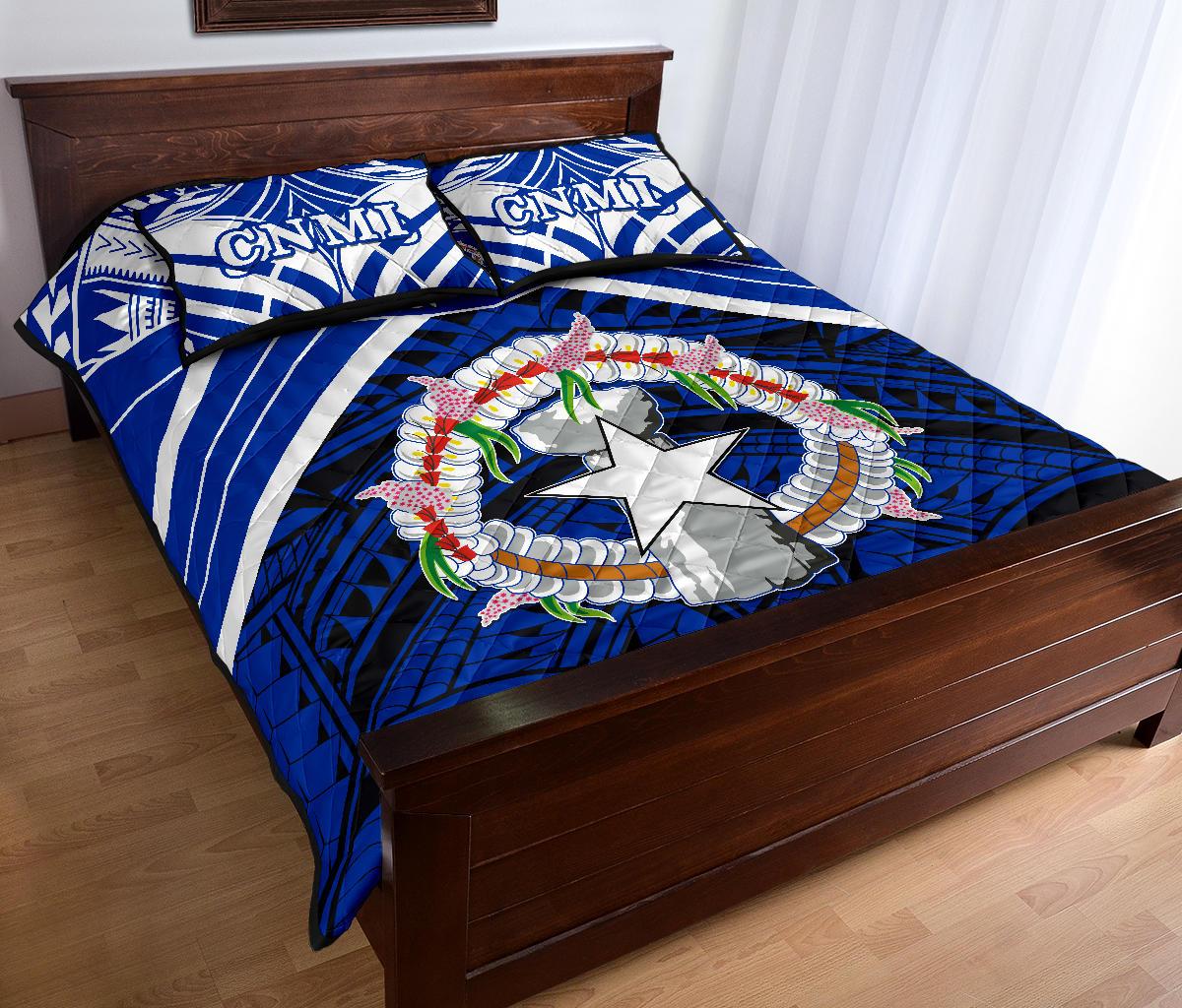 Northern Mariana Islands Rugby Quilt Bed Set Spirit - Cnmi - Polynesian Pride