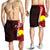 Palau Polynesian Custom Personalised Men's Shorts - Coat Of Arm With Hibiscus Red - Polynesian Pride